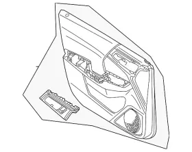 Mitsubishi 7221cw302p Genuine Door Trim Panel