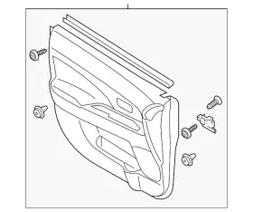 Mitsubishi 7221d552ha Genuine Door Trim Panel
