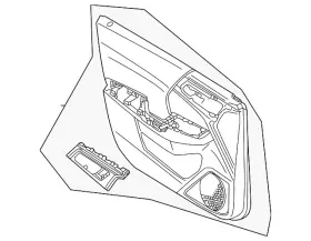 Mitsubishi 7221f540xb Genuine Door Trim Panel Mitsubishi 7221f540xb Genuine Door Trim Panel