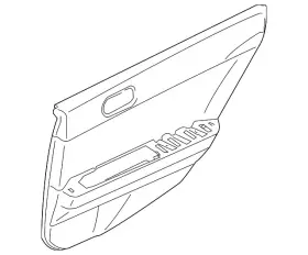 Mitsubishi 7222a025xa Genuine Door Trim Panel Mitsubishi 7222a025xa Genuine Door Trim Panel