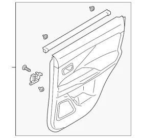 Mitsubishi 7222b120xb Genuine Door Trim Panel Mitsubishi 7222b120xb Genuine Door Trim Panel