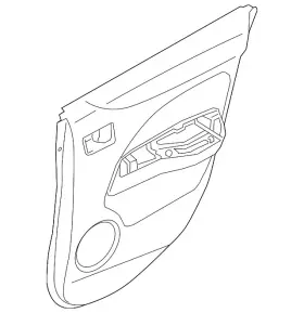 Mitsubishi 7222b576xa Genuine Door Trim Panel