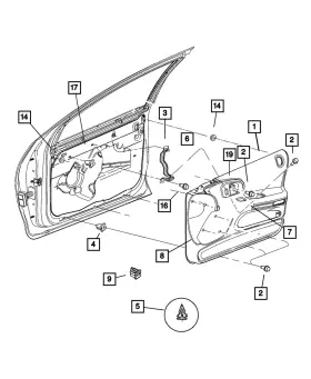 Mopar 04780149ae Genuine Front Door Watershield Left 4780149ae