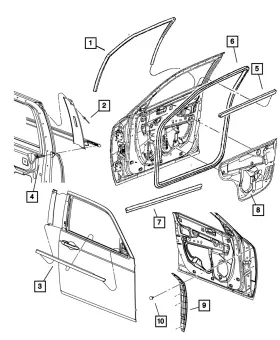 Mopar 05065162ah Genuine Front Door Watershield Right 5065162ah