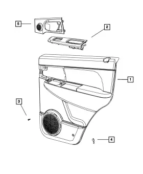 Mopar 1df94xdvae Genuine Door Trim Panel Bezel Right