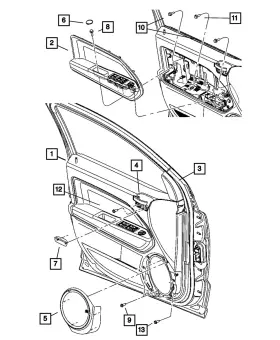 Mopar 1fj961dvaa Genuine Front Door Trim Panel Right