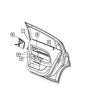 Mopar 1gl541dvaa Genuine Rear Door Trim Panel Right Mopar 1gl541dvaa Genuine Rear Door Trim Panel Right
