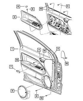 Mopar 1mb101dvaa Genuine Front Door Trim Panel Right