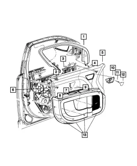 Mopar 1qf251xlai Genuine Front Door Trim Panel Left Mopar 1qf251xlai Genuine Front Door Trim Panel Left