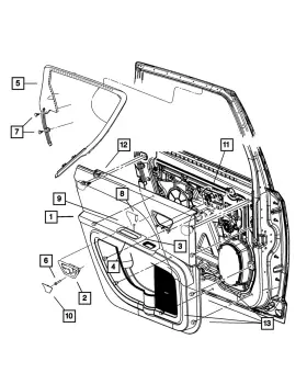 Mopar 1qf261xlah Genuine Rear Door Trim Panel Right