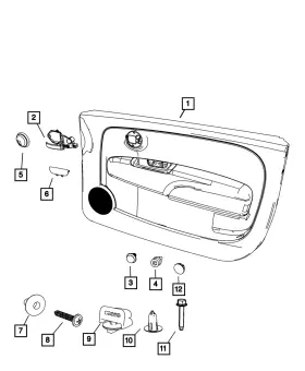 Mopar 1sd05krpam Genuine Front Door Panel Left Mopar 1sd05krpam Genuine Front Door Panel Left