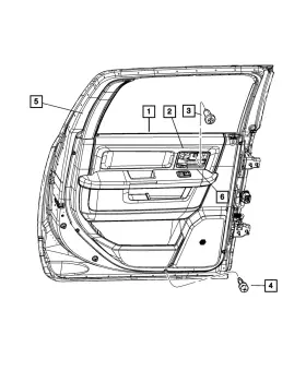 Mopar 1tt112dvab Genuine Rear Door Trim Panel Left