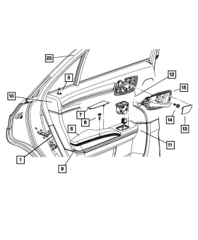 Mopar 1ua541x9ah Genuine Rear Door Trim Panel Right Mopar 1ua541x9ah Genuine Rear Door Trim Panel Right