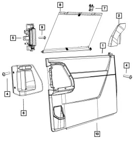 Mopar 1uw11hl5aa Genuine Sliding Door Trim Panel Left Mopar 1uw11hl5aa Genuine Sliding Door Trim Panel Left
