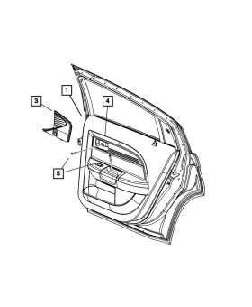 Mopar 1vw961r4aa Genuine Rear Door Trim Panel Right