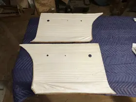 Mopar 2876668 1968 68 Dodge Charger Interior Rear Seat Quarter Door Panels Pearl White