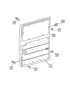 Mopar 5123877aa Genuine Sliding Door Trim Panel