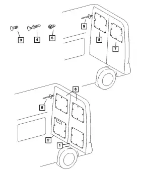 Mopar 5124035aa Genuine Cargo Door Panel Mopar 5124035aa Genuine Cargo Door Panel