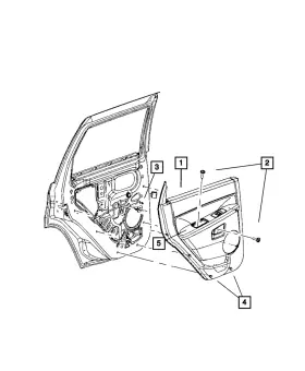 Mopar 5hr372d1an Genuine Rear Door Trim Panel Left Mopar 5hr372d1an Genuine Rear Door Trim Panel Left
