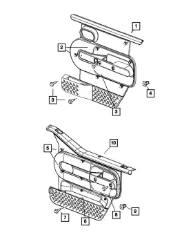Mopar 5kv54xdvae Genuine Front Door Trim Panel Right