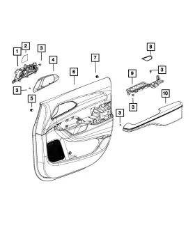 Mopar 5rp621x9aj Genuine Front Door Trim Panel Right Mopar 5rp621x9aj Genuine Front Door Trim Panel Right