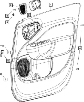 Mopar 5vt06mf8aa Genuine Front Door Trim Panel Left Mopar 5vt06mf8aa Genuine Front Door Trim Panel Left