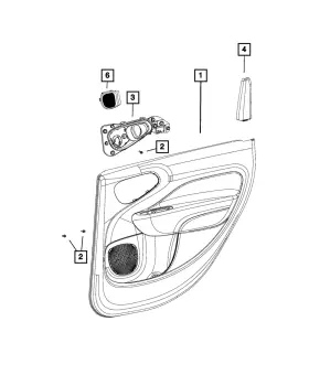 Mopar 5xy18u02aa Genuine Rear Door Trim Panel Right