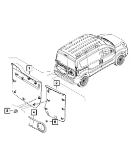 Mopar 5zz60jxwaa Genuine Cargo Door Panel