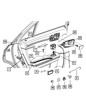 Mopar 68110732aa Genuine Door Trim Clip Mopar 68110732aa Genuine Door Trim Clip