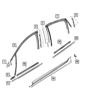 Mopar 68144238aa Genuine Rear Door Applique Right Mopar 68144238aa Genuine Rear Door Applique Right