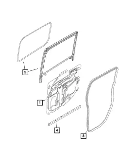 Mopar 68359660aa Genuine Rear Door Watershield Right Mopar 68359660aa Genuine Rear Door Watershield Right