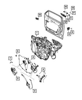 Mopar 68411769aa Genuine Front Door Module Right Mopar 68411769aa Genuine Front Door Module Right