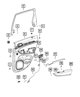 Mopar 68444199aa Genuine Rear Door Applique Left Mopar 68444199aa Genuine Rear Door Applique Left