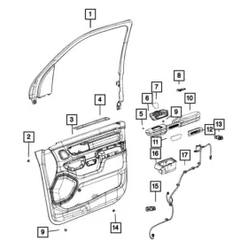 Mopar 6ek371x7ad For Ram 1500 2019-2024 Front Driver Side Door Armrest