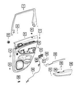 Mopar 6fp17dx9aa Genuine Rear Door Trim Armrest Right Mopar 6fp17dx9aa Genuine Rear Door Trim Armrest Right
