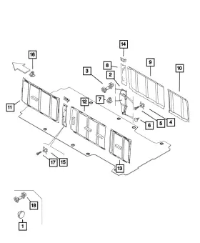 Mopar 6yn80lahaa Genuine Cargo Compartment Panel
