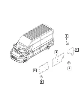 Mopar 6yp01lahaa Genuine Cargo Compartment Panel Left