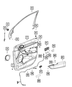 Mopar 7gy86ysaaa Genuine Front Door Trim Panel Right Mopar 7gy86ysaaa Genuine Front Door Trim Panel Right