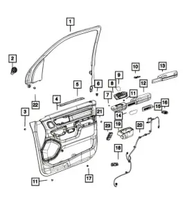 Mopar 7zb71tx7aa Genuine Dodge Ram 1500 Year 2025-2026 Front Door Trim Panel Left Mopar 7zb71tx7aa Genuine Dodge Ram 1500 Year 2025-2026 Front Door Trim Panel Left