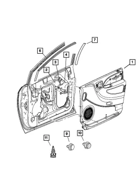 Mopar Sj371l5aj Genuine Power Window Switch Bezel Left