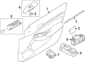 Nissan 80900-9hf1b Genuine Door Trim Panel