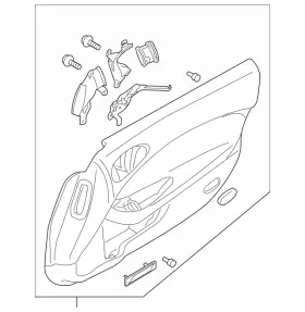 Nissan 80901-1et3a Genuine Door Trim Panel Nissan 80901-1et3a Genuine Door Trim Panel