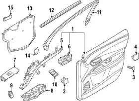 Nissan 80901-5mp0a Genuine Door Trim Panel Nissan 80901-5mp0a Genuine Door Trim Panel
