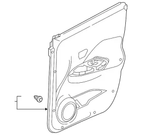Nissan 80901-5rl0e Genuine Door Trim Panel
