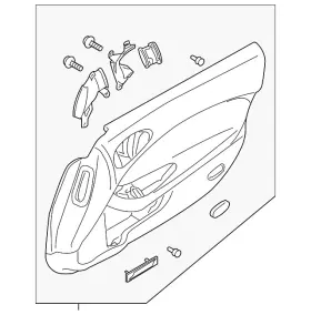 Nissan 80901-6ga1d Genuine Finisher Assembly Front Door Left-hand Nissan 80901-6ga1d Genuine Finisher Assembly Front Door Left-hand