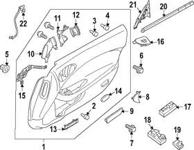 Nissan 80901-6gp0a Genuine Door Trim Panel
