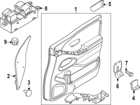 Nissan 80901-9bw5c Genuine Door Trim Panel