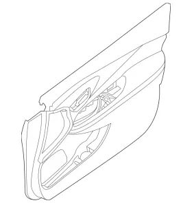 Nissan 80901-9uf3b Genuine Door Trim Panel