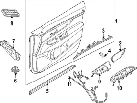 Nissan 80909-7ba1a Genuine Door Trim Panel Nissan 80909-7ba1a Genuine Door Trim Panel