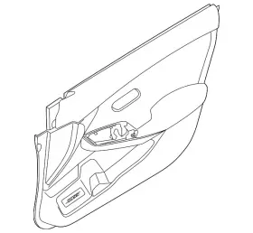 Nissan 809a0-6lb5c Genuine Door Trim Panel